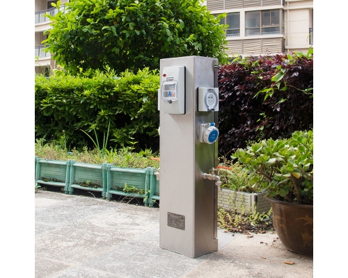 RV Power Pedestal,GRWE801520D_Stainless steel