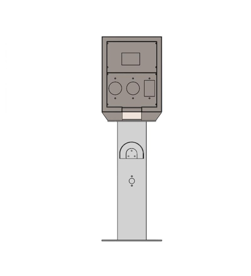 RV Water & Power Pedestal, Stainless Steel, UL Certified Outlets, Lockable Cover, Leakage Protection, Outdoor Use, GRWE903020S