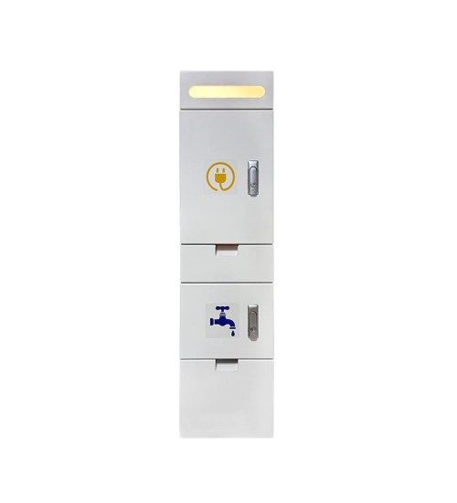50/30/20 Amp power pedestal with water and light, for RV parks