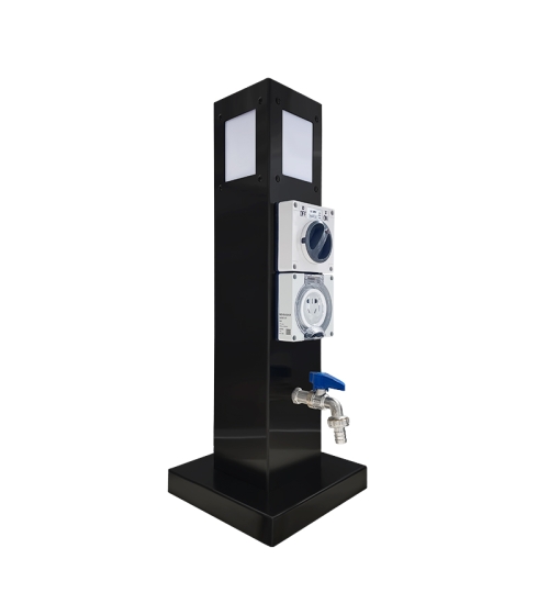 IP66 Waterproof Outlets with Integrated Light - Outdoor Power & Water Pedestal, GRWE601212 